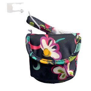 VERA BRADLEY Pacifier Pod w Carrying Case Holder Baby RIBBONS Pattern NWT